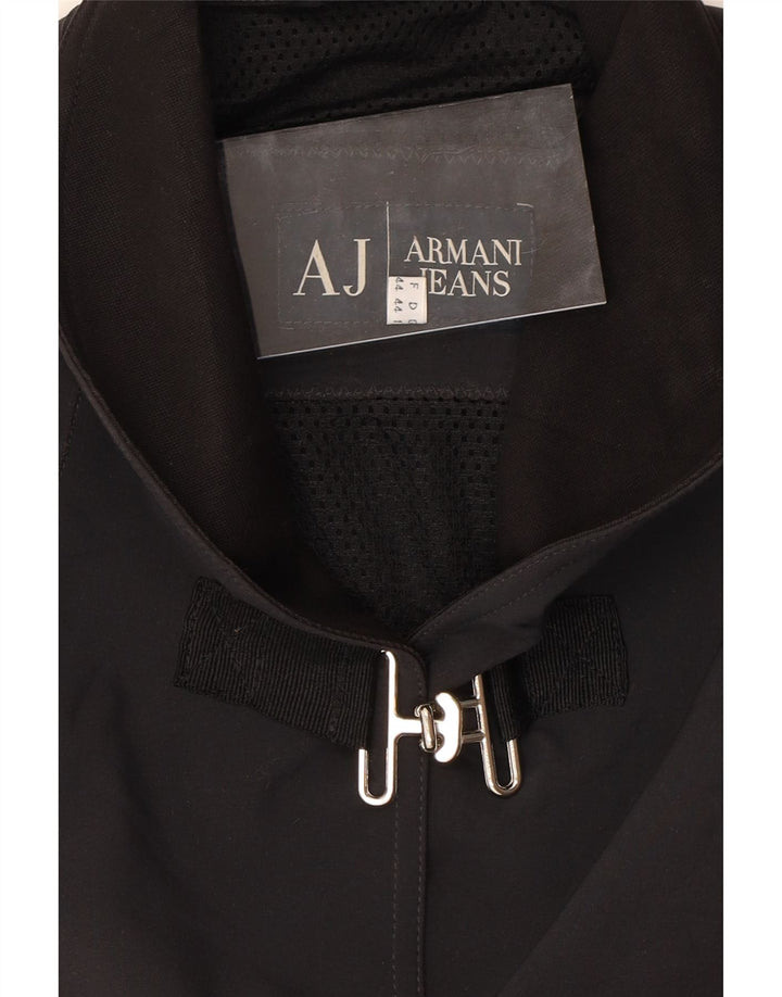 ARMANI JEANS Womens Overcoat UK 18 XL  Black Vintage Armani Jeans and Second-Hand Armani Jeans from Messina Hembry 