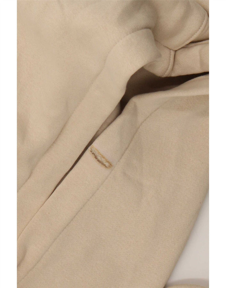 Zara Dame Oversized Hoodie Jumper UK 14 Medium Beige Bomuld