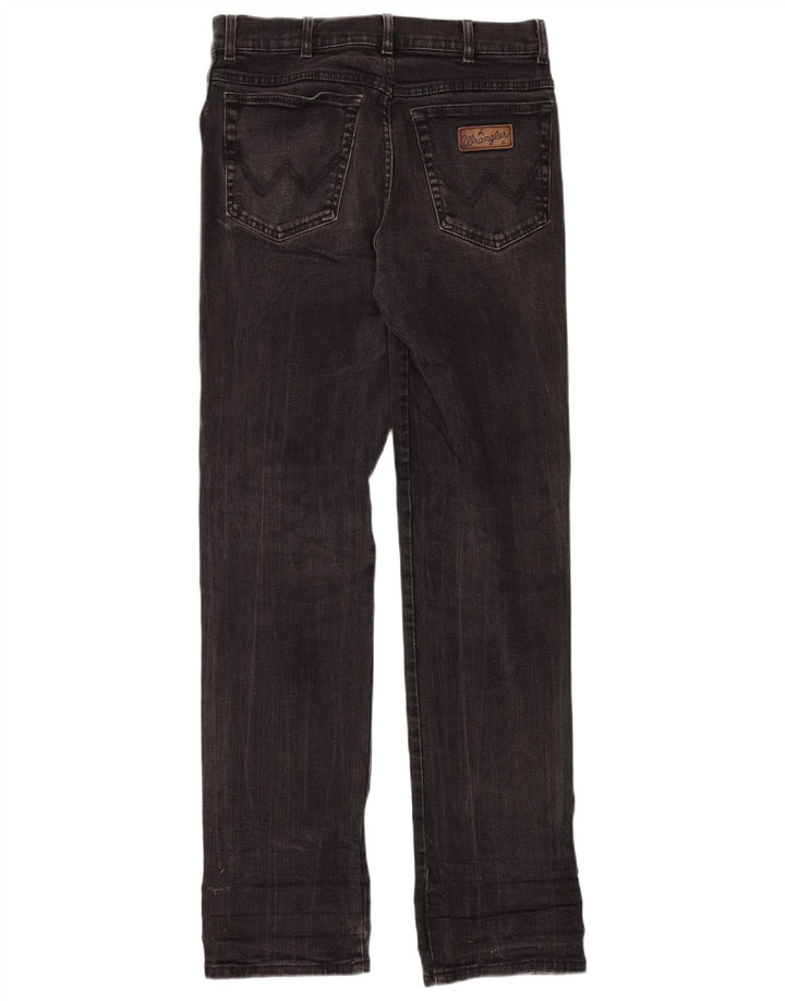 Wrangler Straight Jeans til mænd W33 L36 sort bomuld
