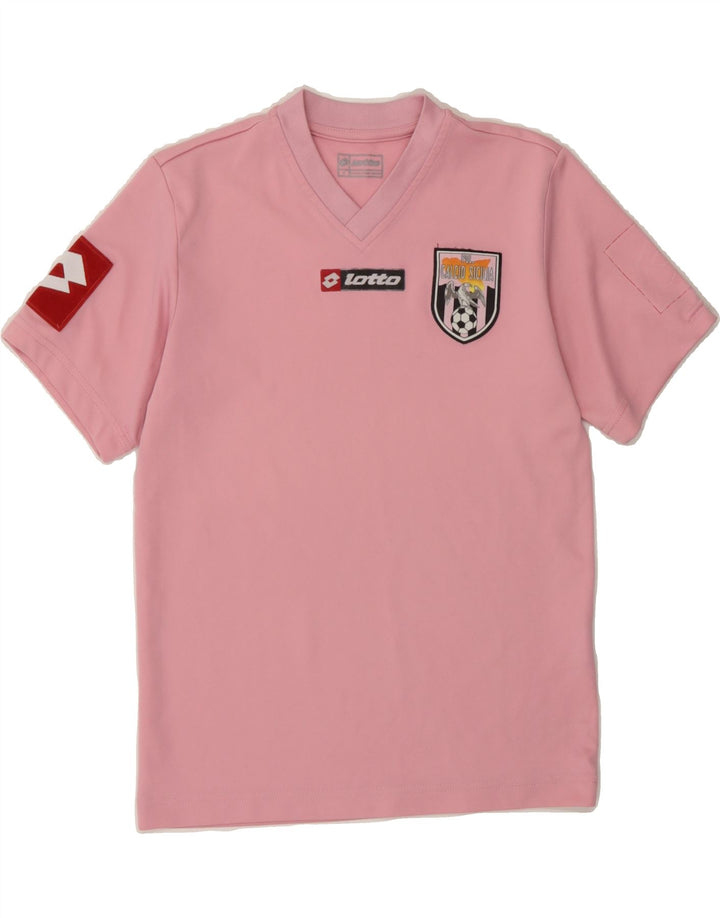 LOTTO Boys Graphic T-Shirt Top 11-12 Years Medium Pink Polyester Vintage Lotto and Second-Hand Lotto from Messina Hembry 