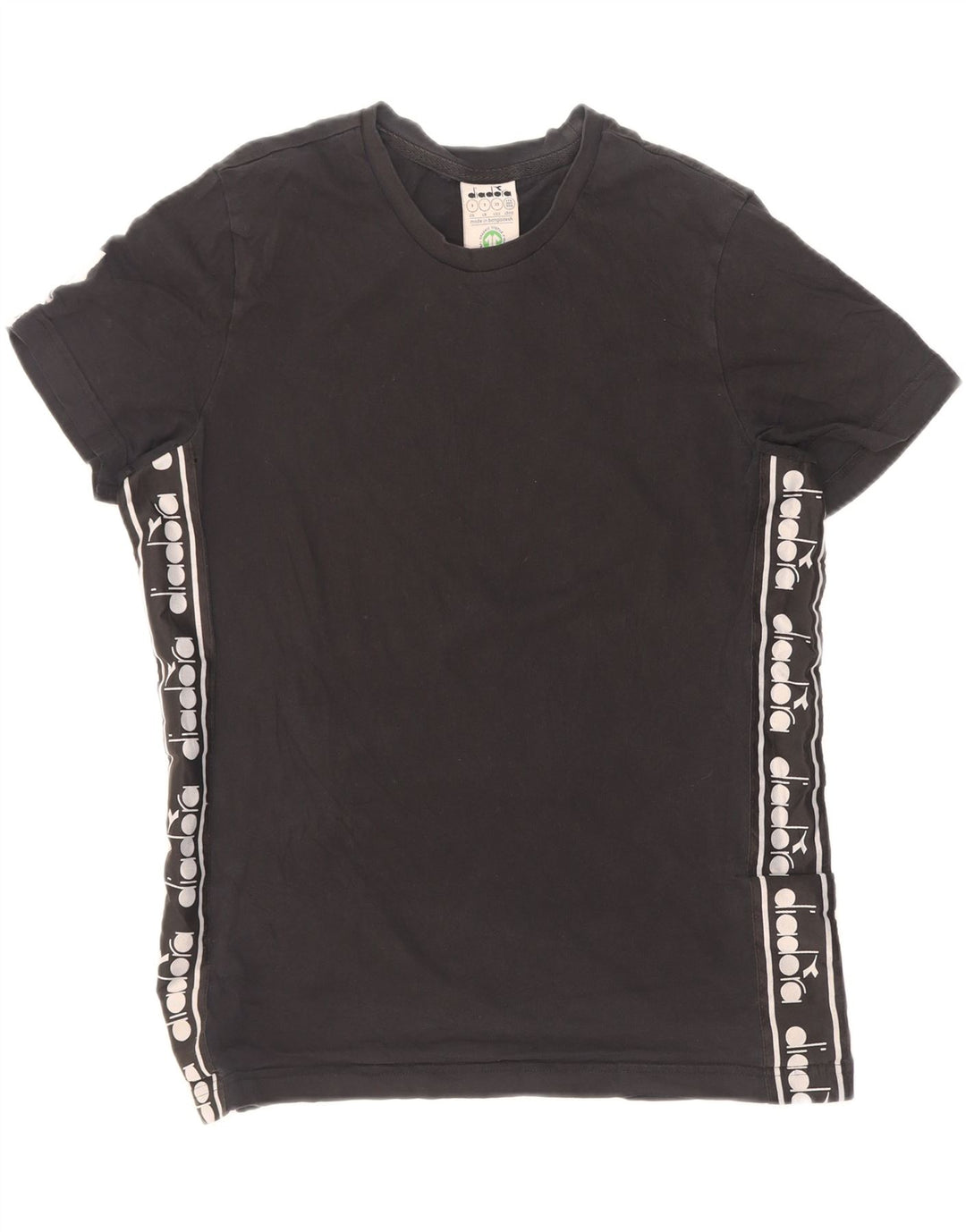 Diadora Herre Grafisk T-Shirt Top Lille Sort