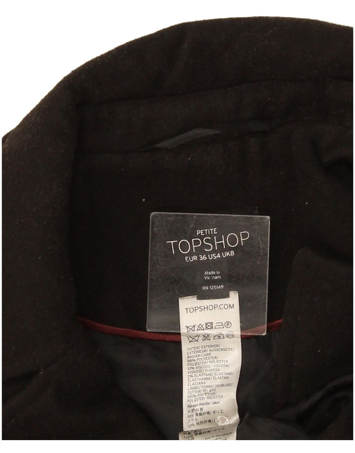 Topshop Damefrakke Str. 8 Lille Sort Polyester
