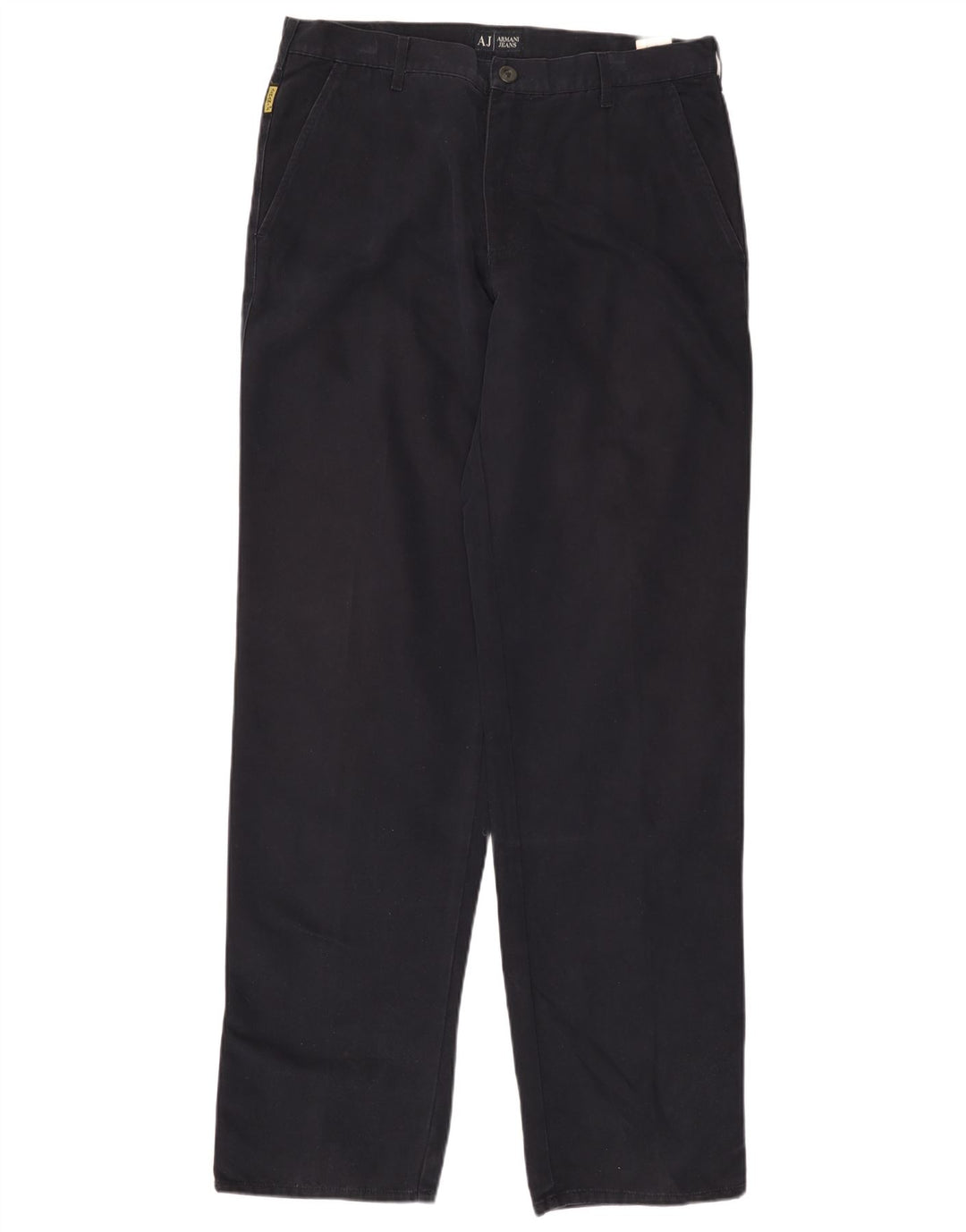 ARMANI Lige Chinobukser til mænd EU 52 XL W36 L36 Marineblå Bomuld