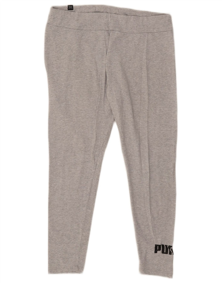 Puma Graphic Leggings til kvinder UK 14 Large Grå Flecked