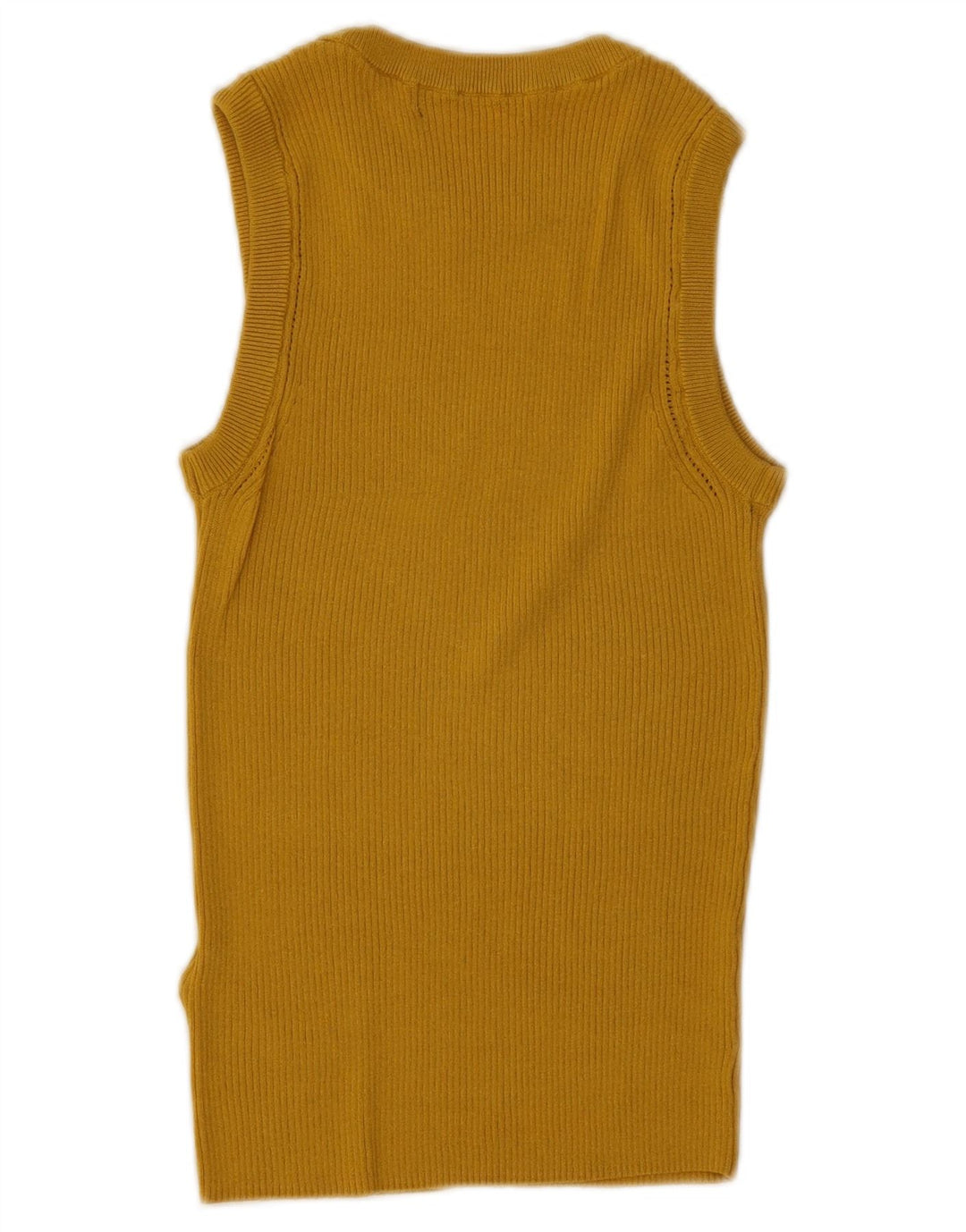 Marks & Spencer Damevest Top UK 10 Small Yellow Viscose