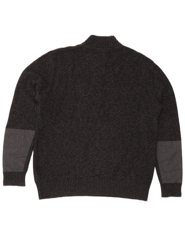 Jack & Jones Herre Zip Neck Sweater XL Grå Flecked Bomuld