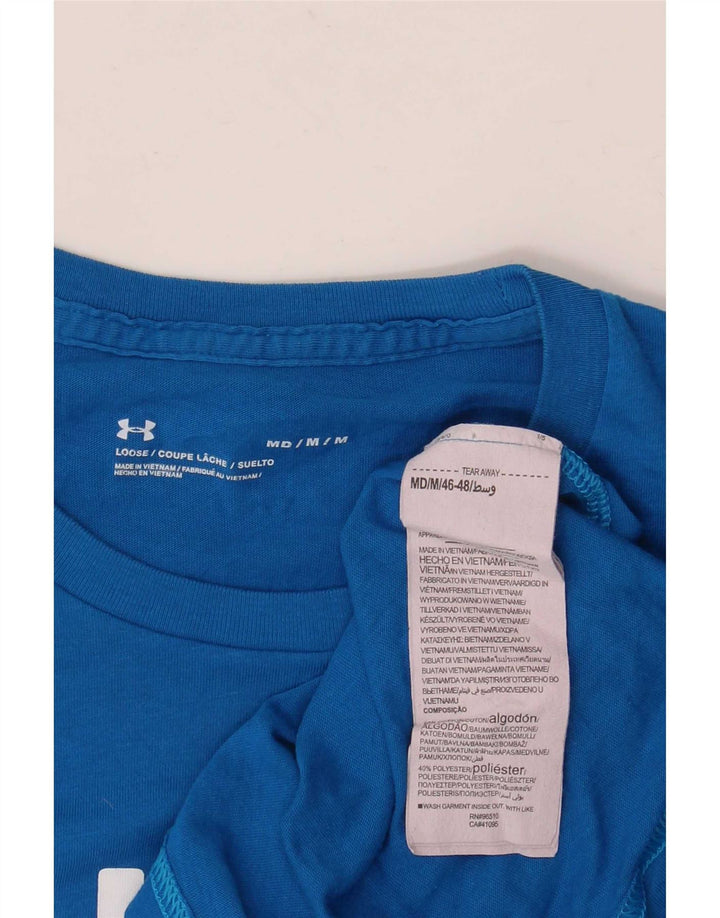 Under Armour Herre grafisk T-shirt Top Medium Blue Bomuld