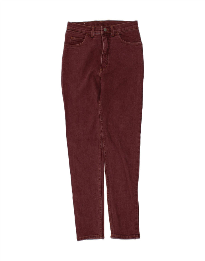 RIFLE Womens Skinny Jeans W28 L30  Maroon Cotton Vintage Rifle and Second-Hand Rifle from Messina Hembry 