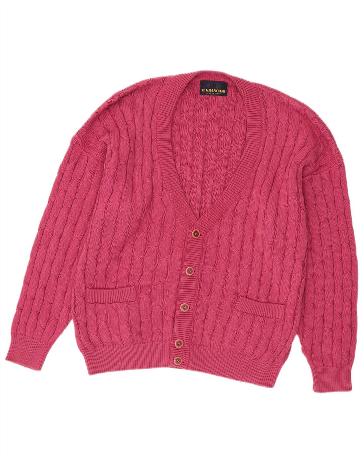 Il Granchio Herre Cardigan Sweater Large Pink