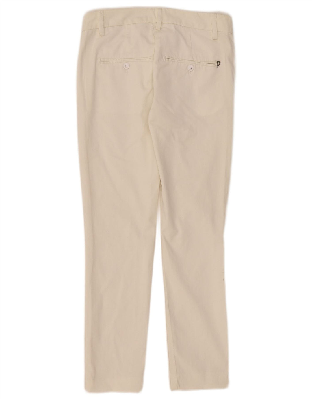 Dondup Dame Slim Chino Bukser W26 L27 Hvid Bomuld