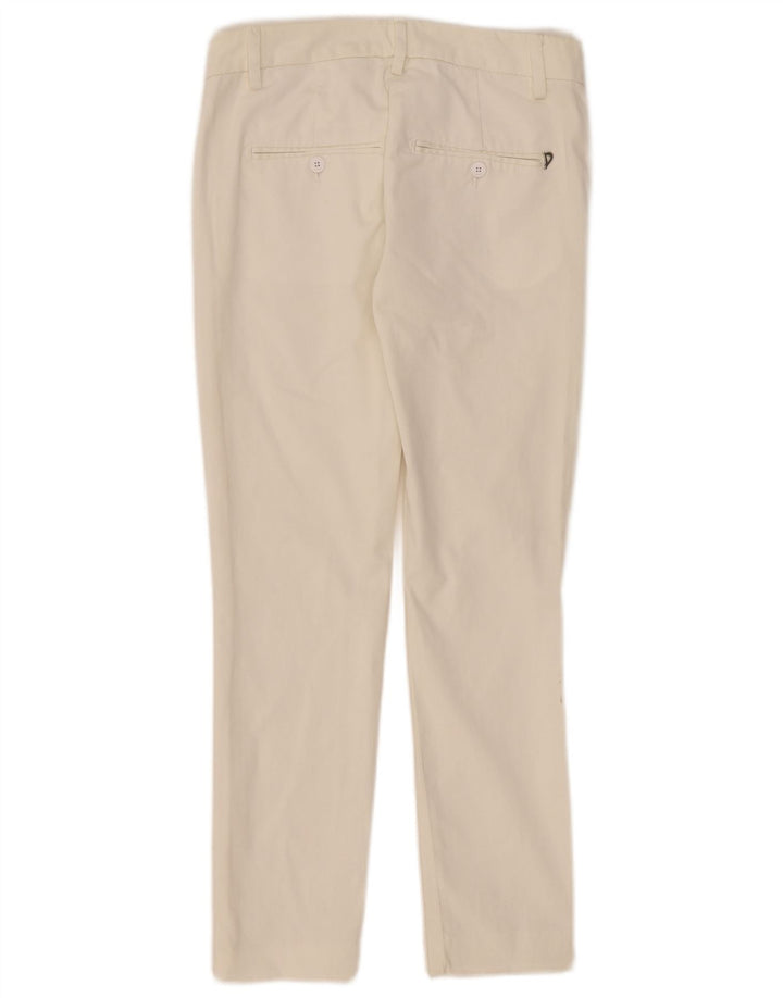 Dondup Dame Slim Chino Bukser W26 L27 Hvid Bomuld