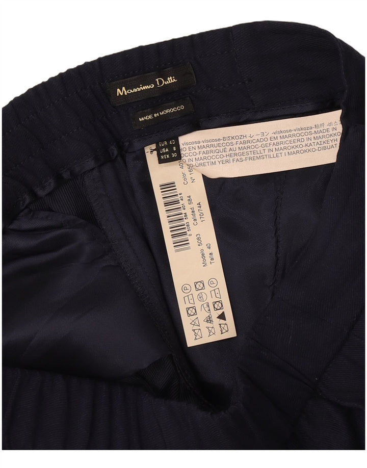 Massimo Dutti Lige Chinobukser til kvinder EU 40 Medium W30 L29 Marineblå