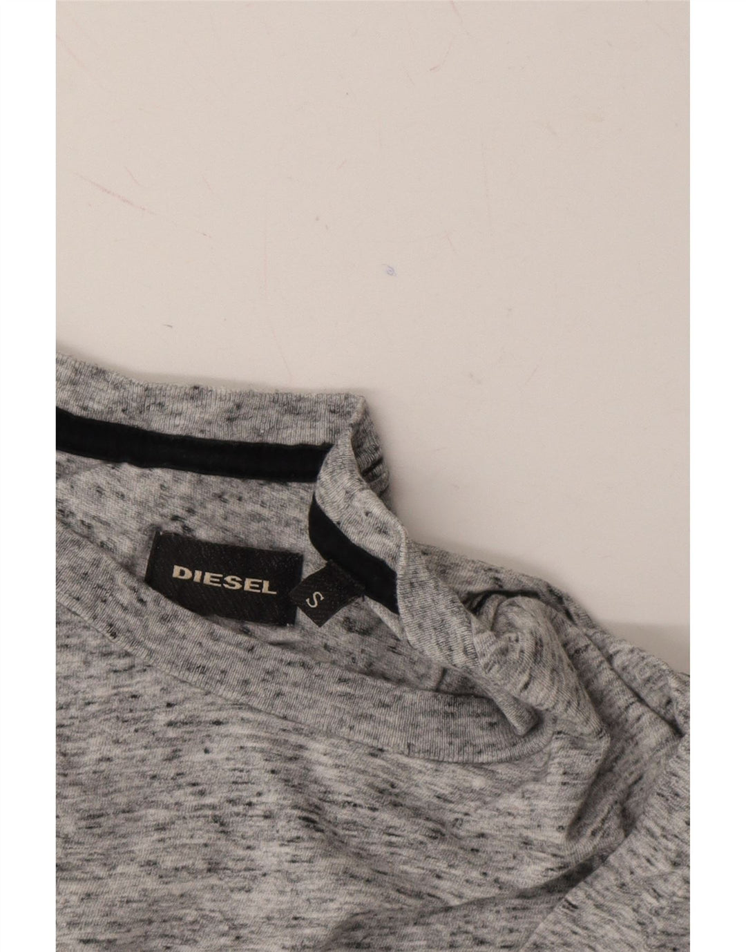 DIESEL Mens T-Shirt Top Small Grey Flecked Cotton Vintage Diesel and Second-Hand Diesel from Messina Hembry 