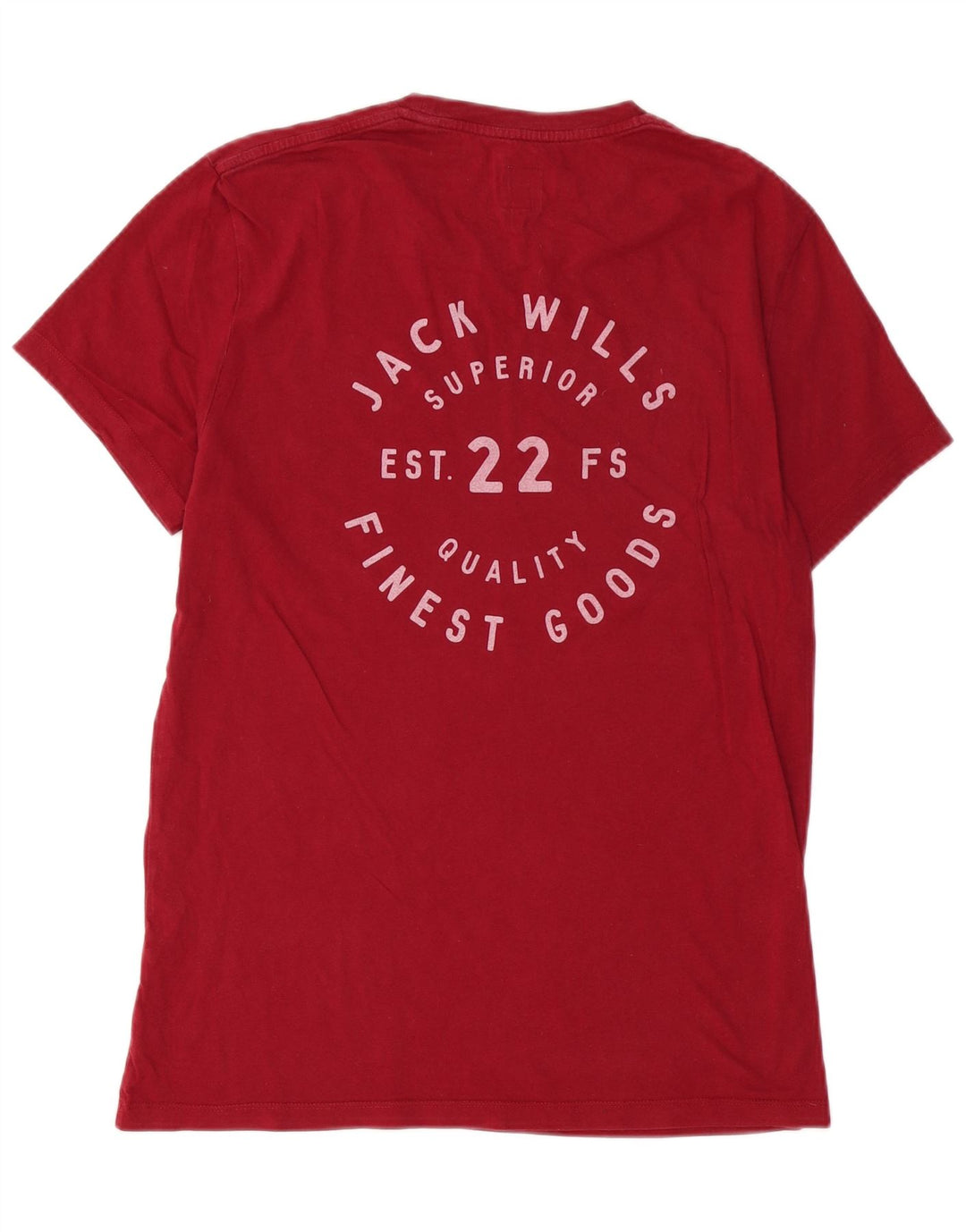 Jack Wills Herre grafisk T-shirt Top Lille rød bomuld