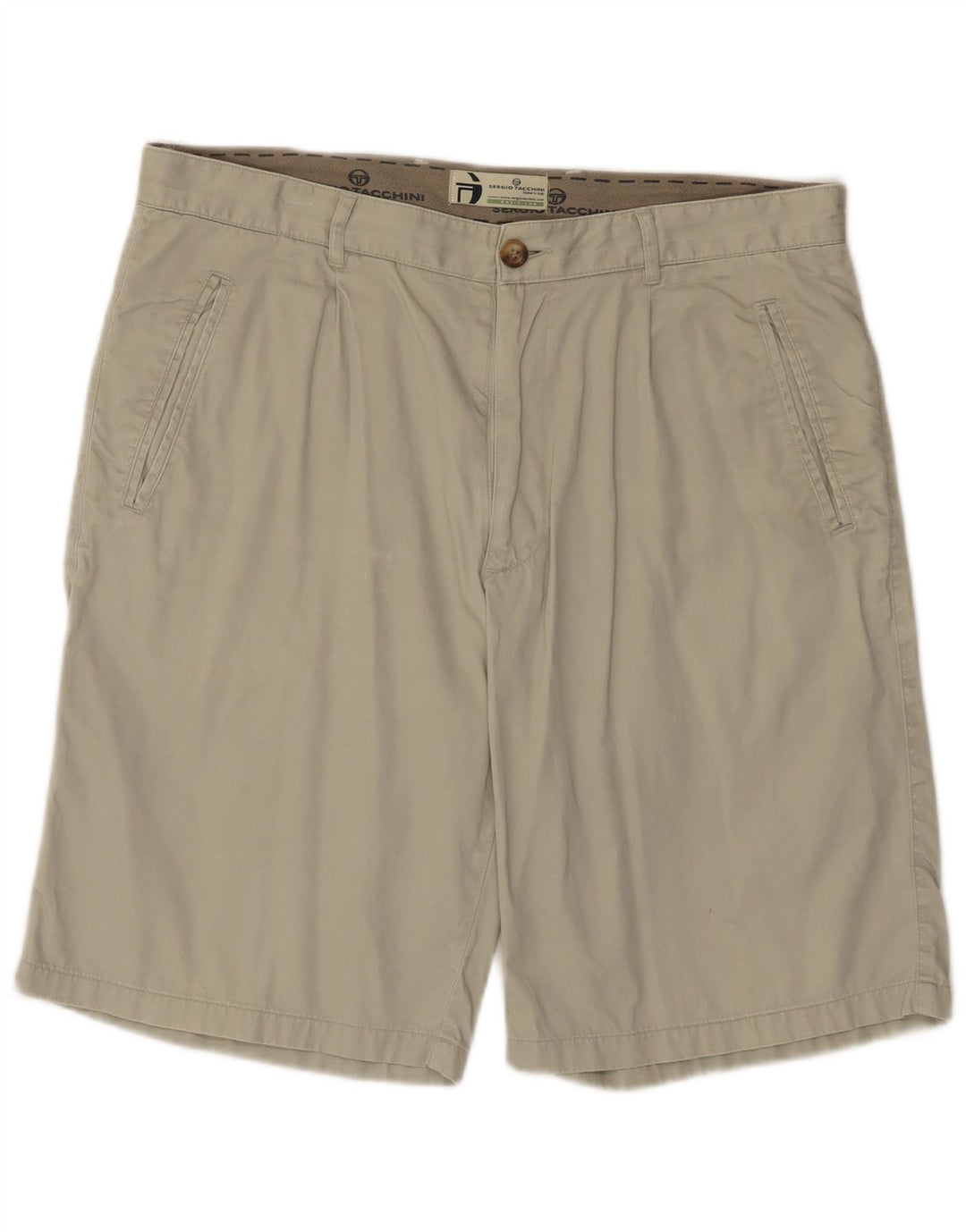 Sergio Tacchini Herre Chino Shorts IT 52 XL W34 Grå Bomuld
