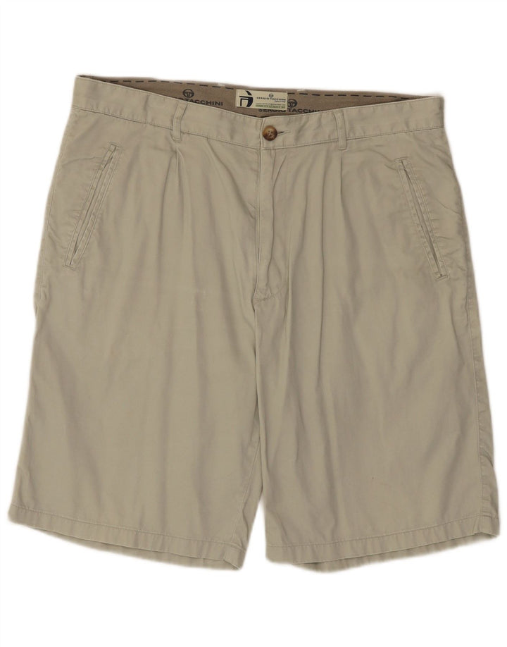 Sergio Tacchini Herre Chino Shorts IT 52 XL W34 Grå Bomuld