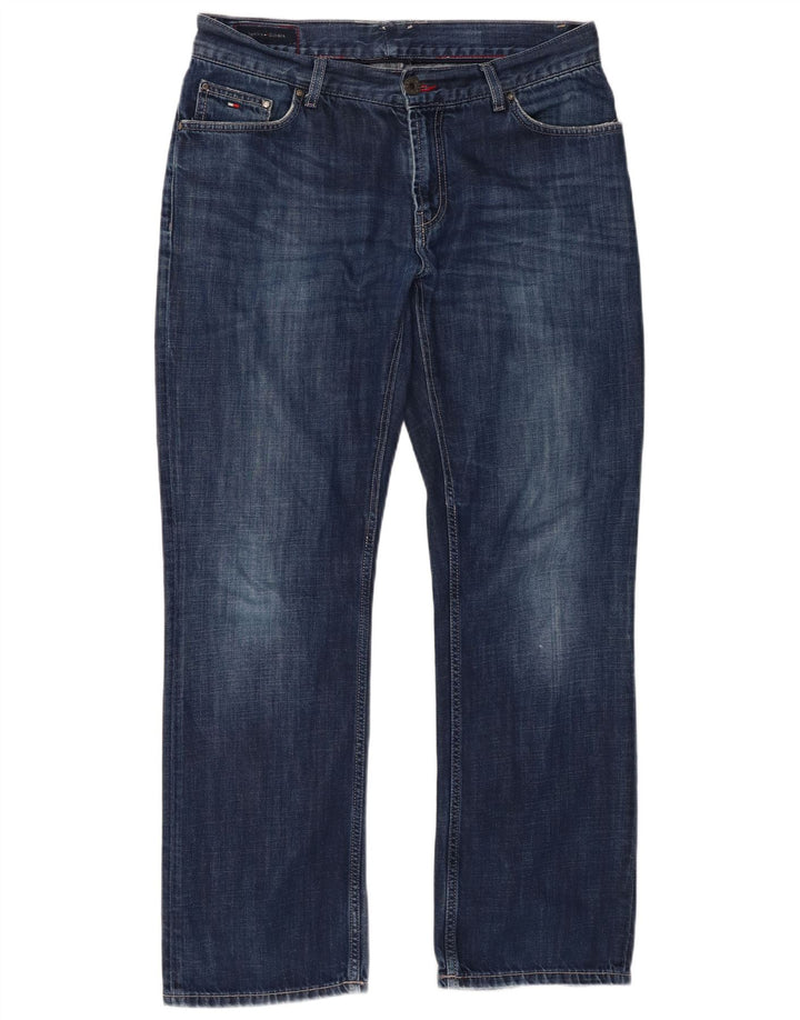 Tommy Hilfiger Herre Straight Jeans W36 L32 Blå Bomuld