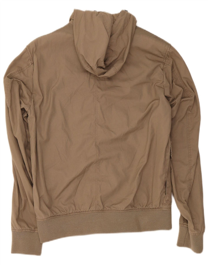 Geox Herre Hooded Utility Jacket UK 36 Small Beige Bomuld