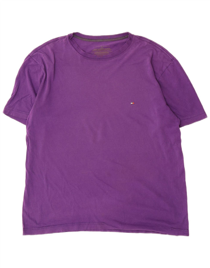Tommy Hilfiger Herre T-Shirt Top Stor Lilla