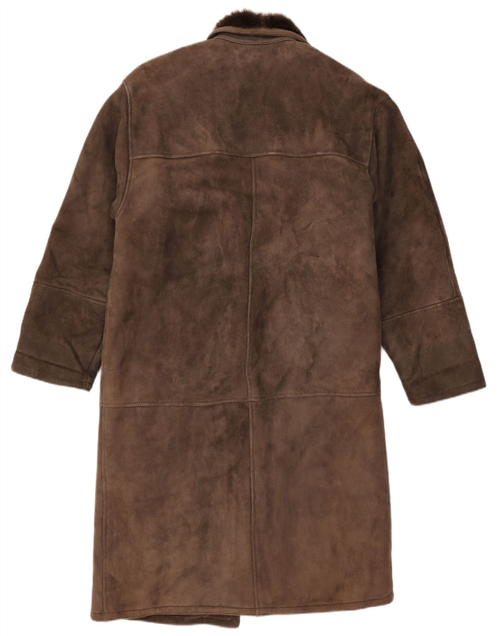 Vintage Dame Shearling Coat IT 42 Medium Grey Shearling