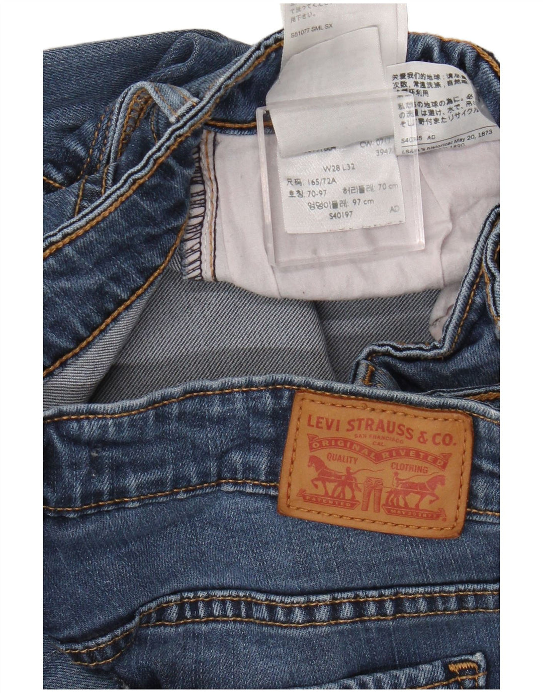 Levi's Dame 714 Straight Jeans W28 L26 Blå Lyocell