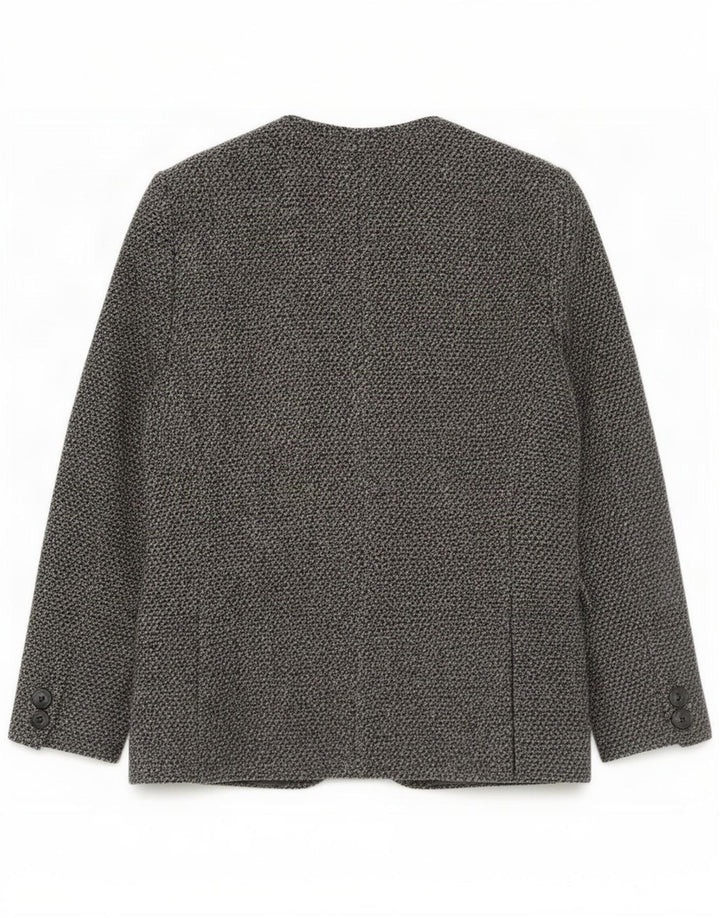 Vintage Dame 3-knaps blazerjakke UK 14 Large Grey Wool