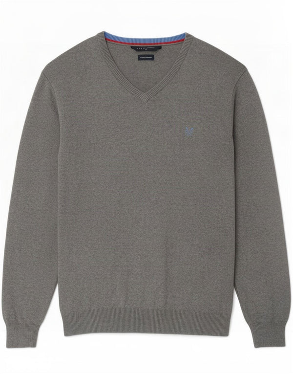 Besætningstøj Herre V-hals sweater 2XL grå bomuld