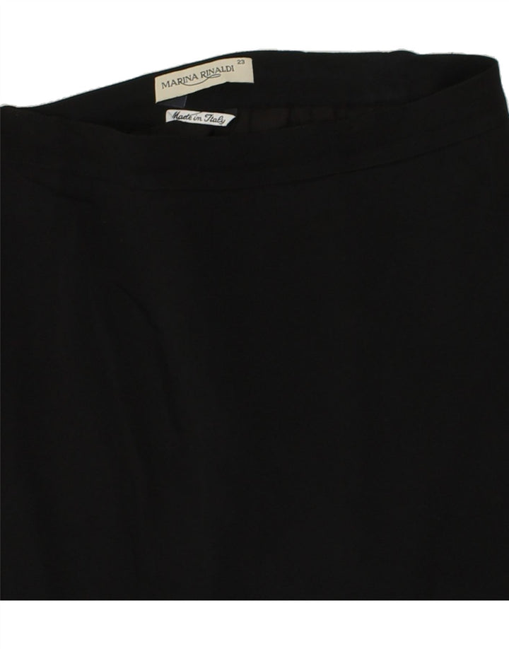 MARINA RINALDI Womens Midi Skirt Size 23 Medium W36 Black | Vintage Marina Rinaldi | Thrift | Second-Hand Marina Rinaldi | Used Clothing | Messina Hembry 