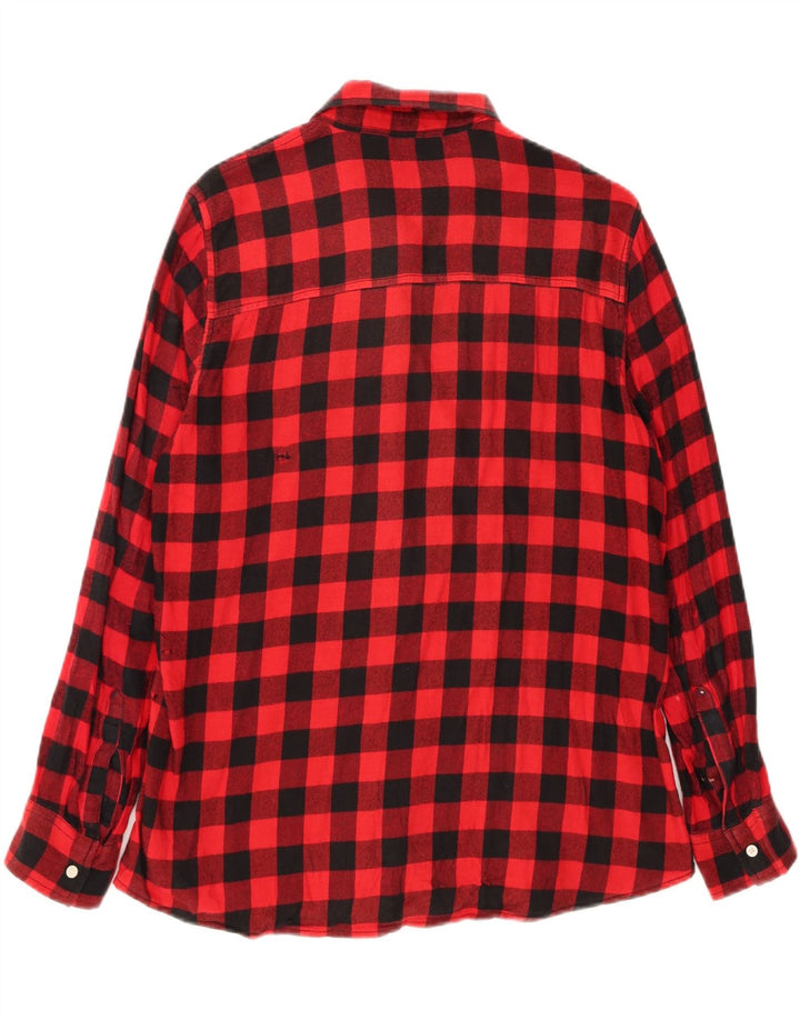 GAP Womens Flannel Shirt UK 16 Large Red Check Vintage Gap and Second-Hand Gap from Messina Hembry 