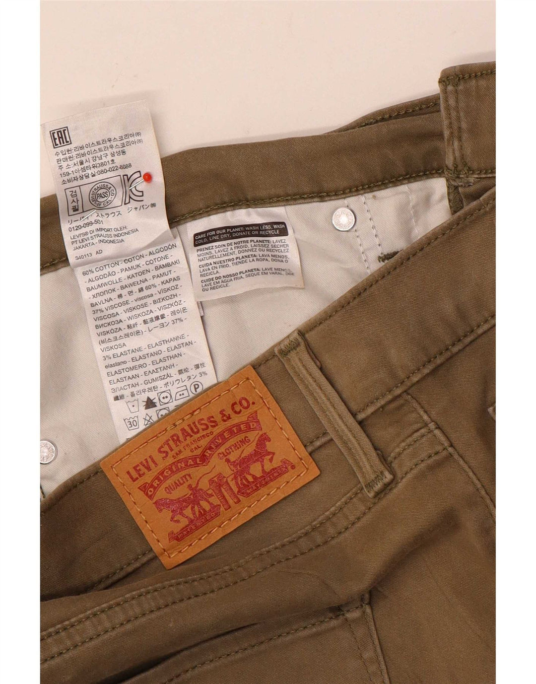 Levi's Herre 312 Shaping Slim Jeans W31 L30 Beige Bomuld