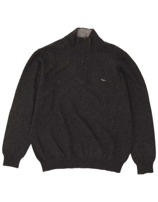 Harmont & Blaine Herre Zip Neck Jumper Sweater 3XL Grå Uld