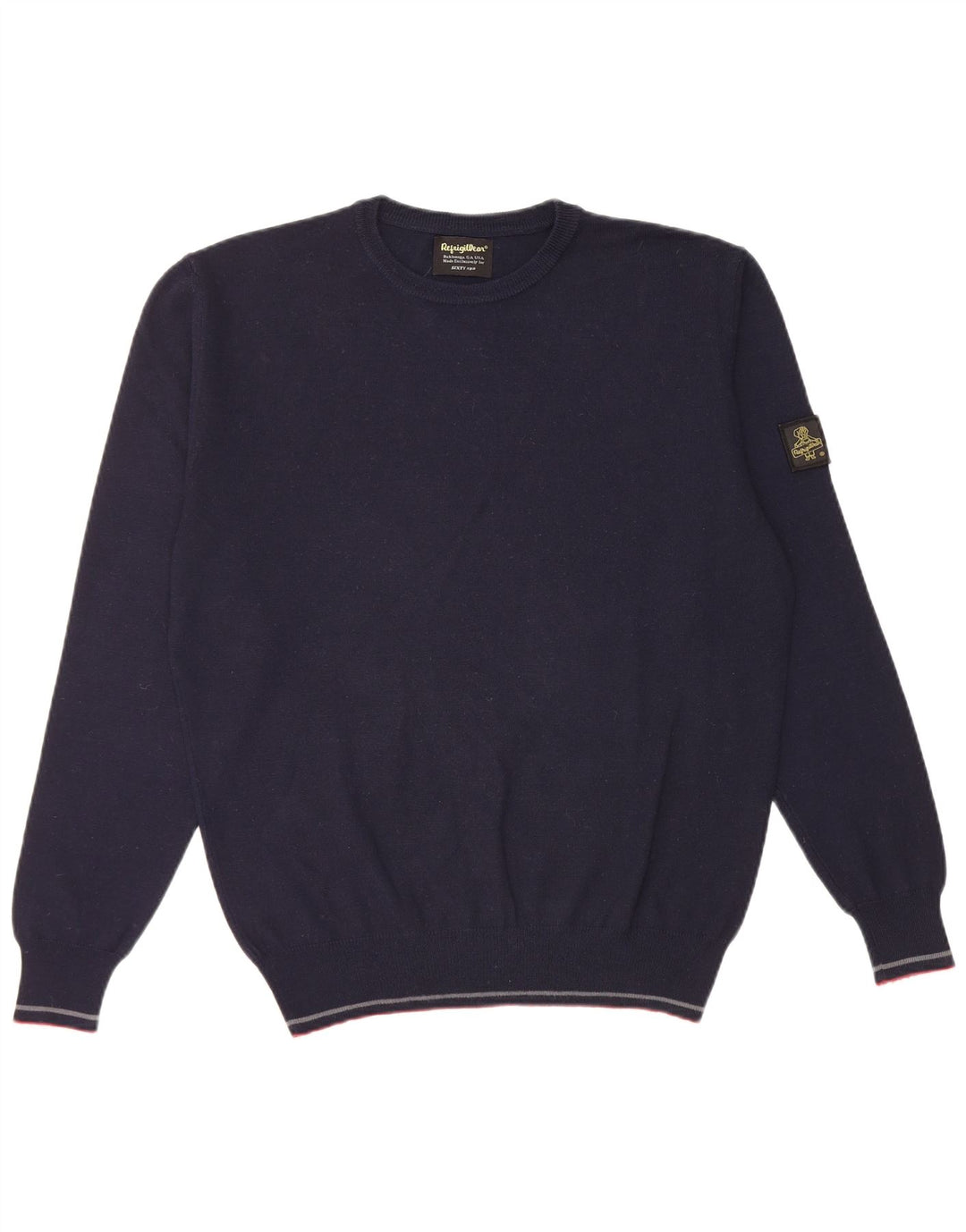 Refrigiwear Herre Regular Fit Crew Neck Jumper Sweater Small Navy Blue