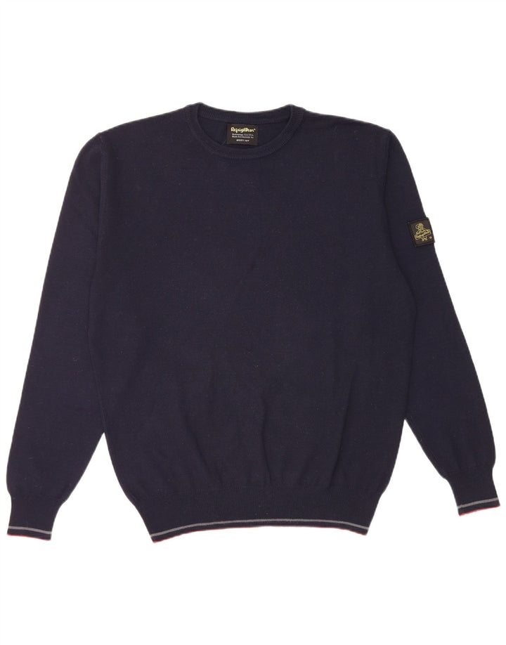 Refrigiwear Herre Regular Fit Crew Neck Jumper Sweater Small Navy Blue