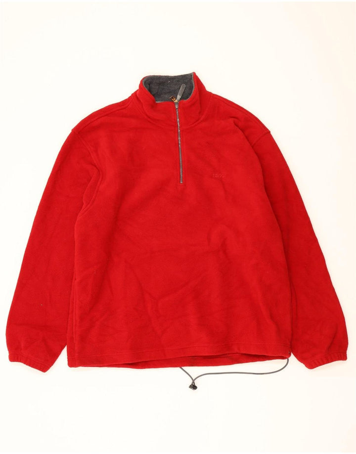 IZOD Mens Zip Neck Fleece Jumper XL Red Polyester Vintage Izod and Second-Hand Izod from Messina Hembry 