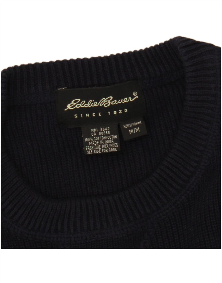 Eddie Bauer Herre trøje med rund hals trøje Medium marineblå bomuld