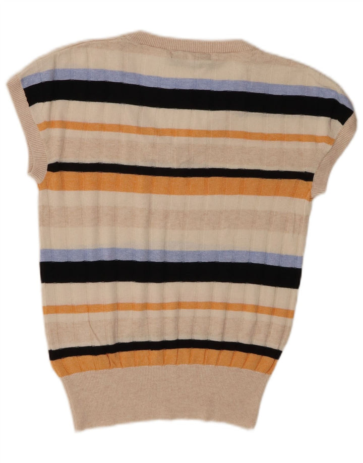 Marks & Spencer Damevest Tank Top UK 10 Small Multicolored Striped