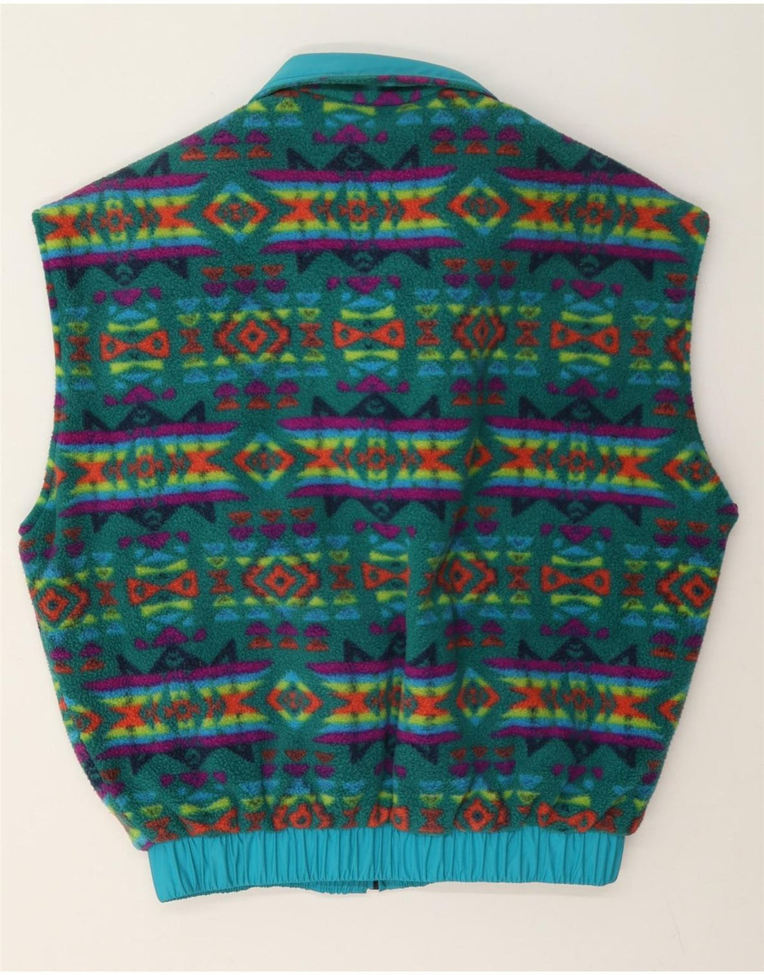 Aesse Herre Loose Fit Reversible Gilet UK 38 Medium Blue Geometrisk Polyamid
