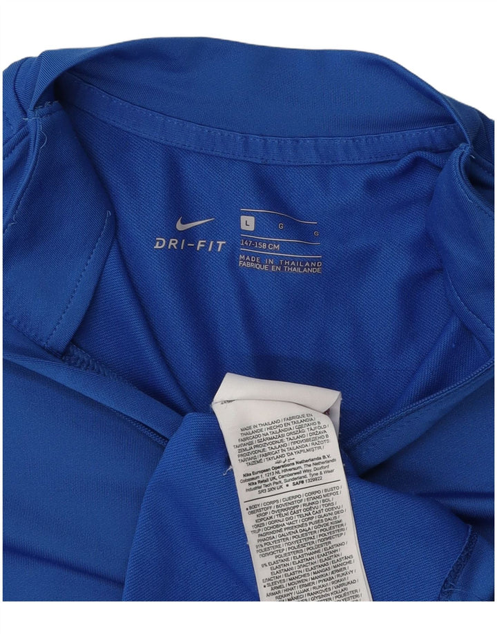 Nike Boys Dri Fit Pullover Træningsdragt Top 12-13 år Stor Blå Geometrisk