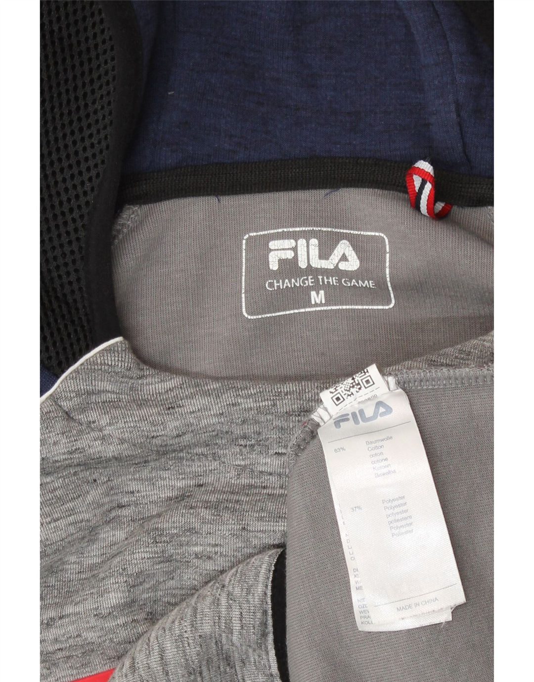 Fila Herre grafisk hættetrøje Jumper Medium Grey Colourblock Bomuld