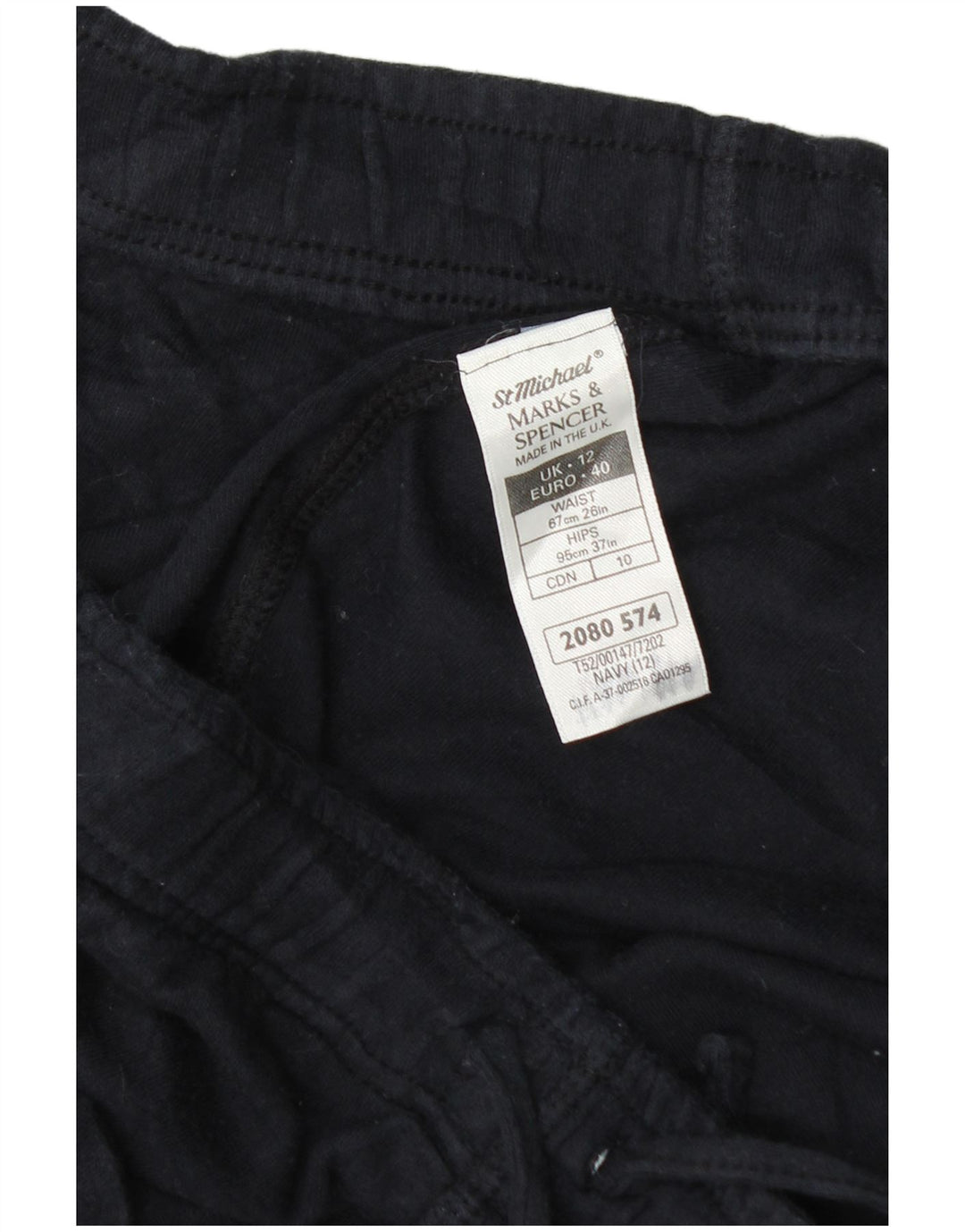 Marks & Spencer Sportsshorts til kvinder UK 12 Mellem marineblå bomuld