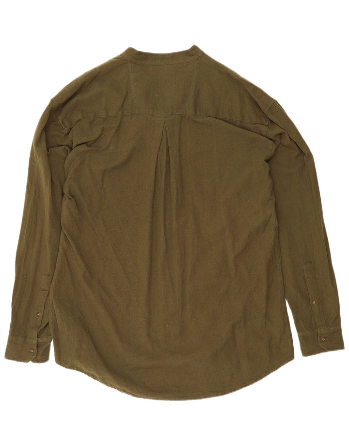 CIVILIAN Mens Shirt Medium Khaki Cotton