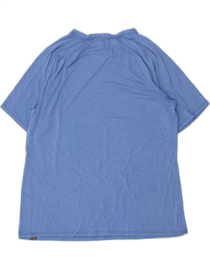 L.L.BEAN Womens T-Shirt Top UK 16 Large Blue Polyester Vintage L.L.Bean and Second-Hand L.L.Bean from Messina Hembry 
