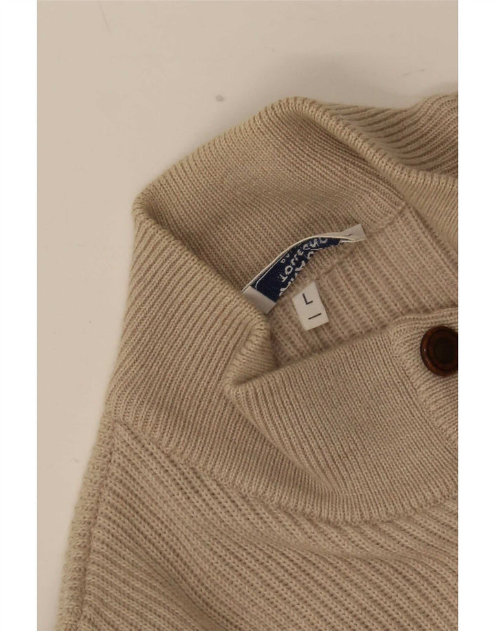 Lana Gatto Herre Cardigan Sweater Stor Beige Uld