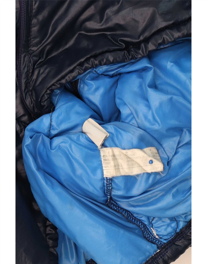 Samas Herre hættepolstret jakke UK 40 Large Navy Blue Colourblock Polyamid