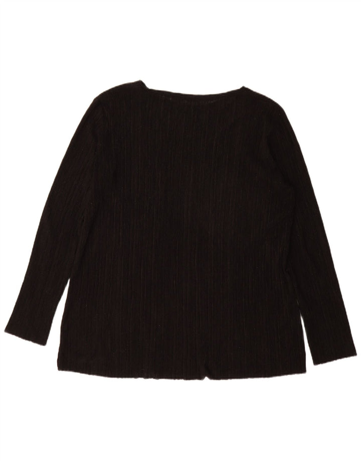 Zara Dame Oversized Boat Neck Jumper Sweater UK 14 Medium Black