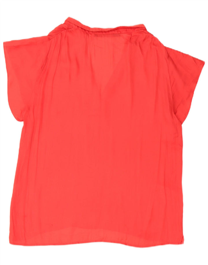 Zara Dame Bluse Top UK 16 Large Red
