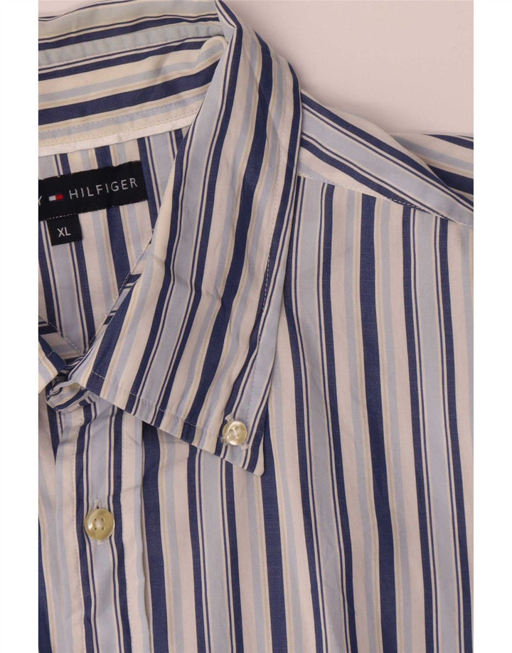 Tommy Hilfiger herreskjorte XL blå stribet bomuld