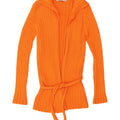 Zara Dame Cardigan Sweater UK 12 Medium Orange Bomuld
