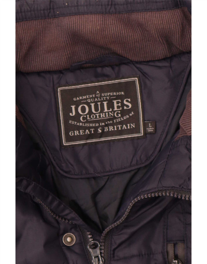 Joules Polstret jakke til mænd UK 40 Large Navy Blue Polyamid
