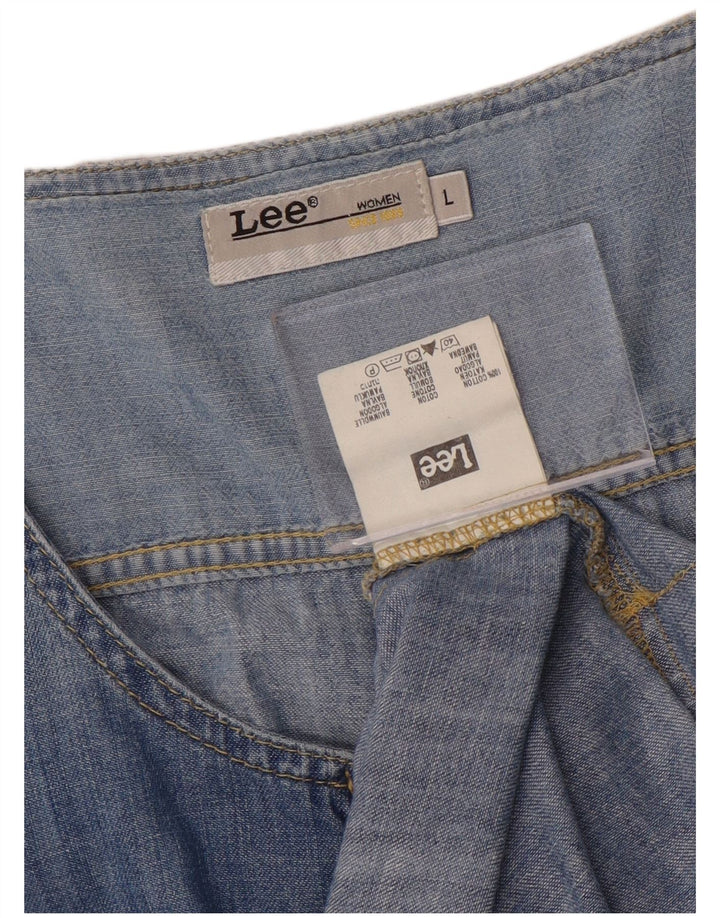 Lee Dame Denim Kjole UK 16 Stor Blå Bomuld